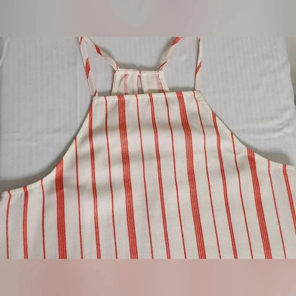 Everly Top NWOT Women's Size Medium Orange Stripe Tart Deco Halter - Picture 5 of 6